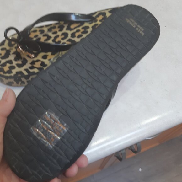Kate Spade Leopard Print wedge sandals Size 8M - Picture 8 of 13